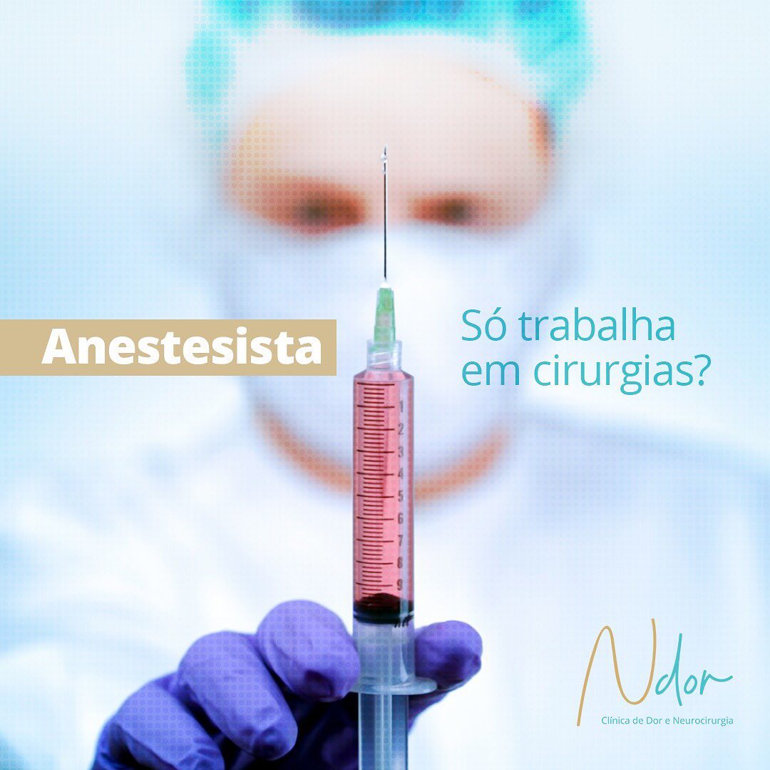 ANESTESIA - SÓ TRABALHA EM CIRURGIAS?